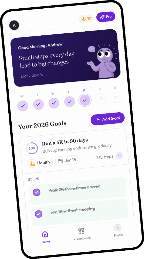 Manifest Goals App Screen